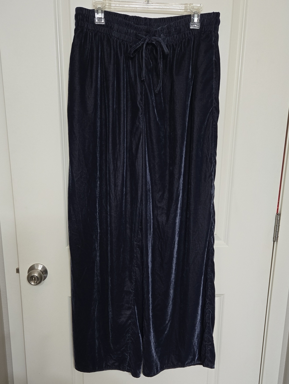 TopshopVelvet Wide-Leg Drawstring Pants